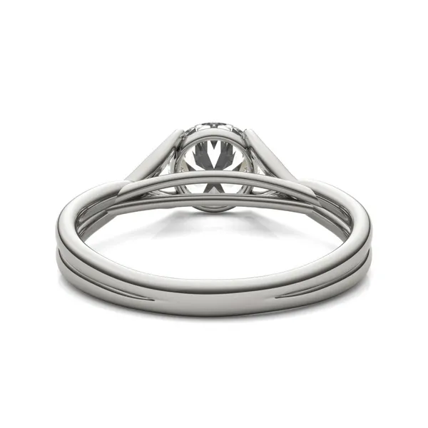 1 CTW Round Caydia Lab Grown Diamond Interlaced Solitaire Engagement Ring 14K White Gold