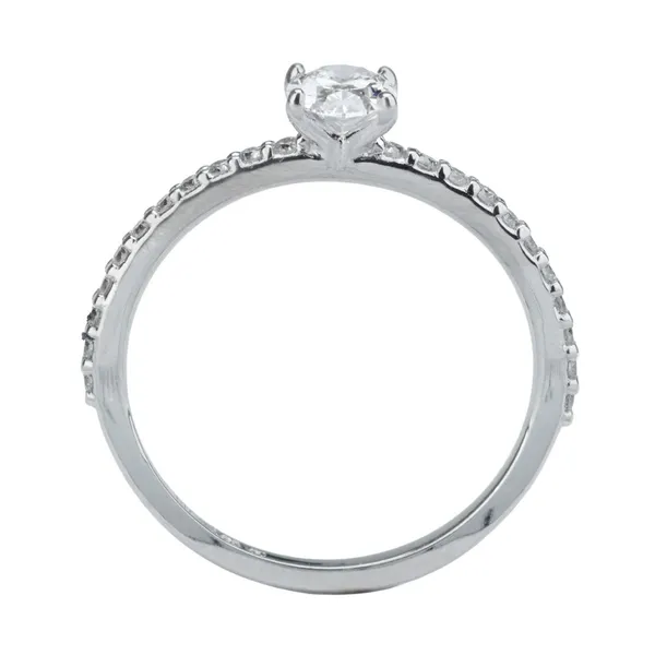 0.72 CTW Oval Side-Stone Engagement Ring