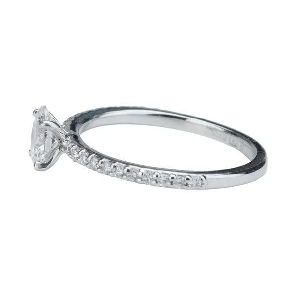 0.72 CTW Oval Side-Stone Engagement Ring