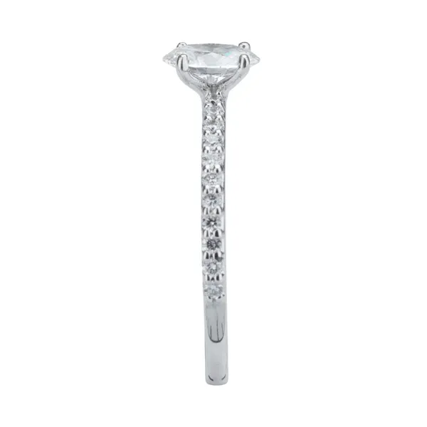 0.72 CTW Oval Side-Stone Engagement Ring