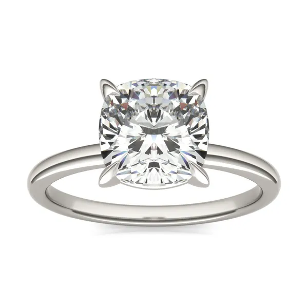 3.00 CTW Cushion Caydia Lab Grown Diamond Ring 18K White Gold