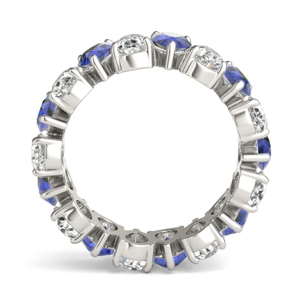 Pear Alternating Sapphire Eternity Band