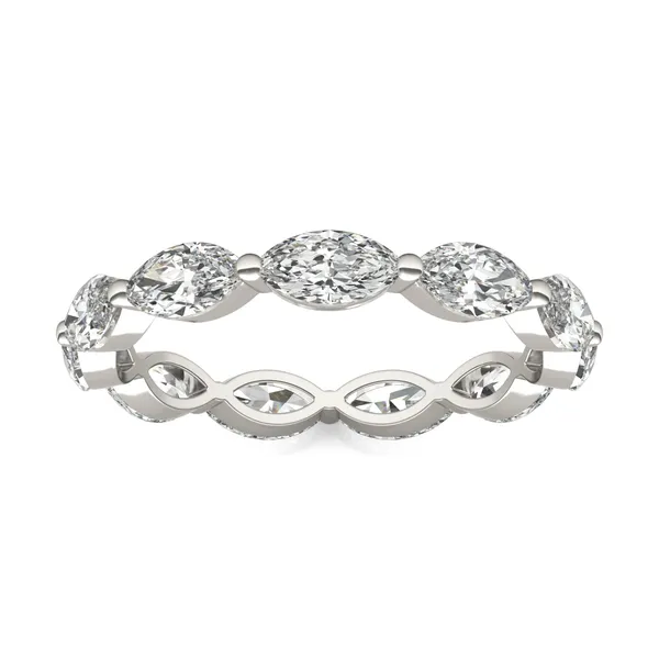 Marquise Single Prong Eternity Band