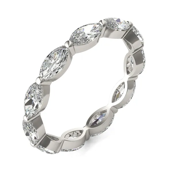 Marquise Single Prong Eternity Band