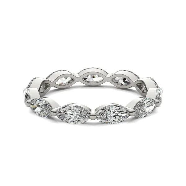 Marquise Single Prong Eternity Band