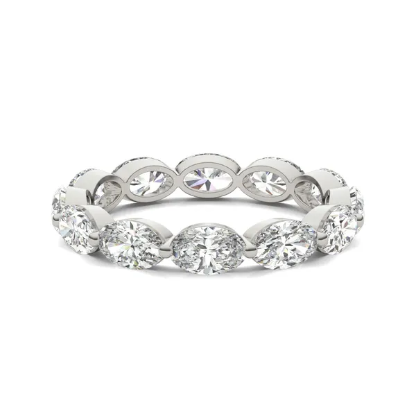 Oval Single Prong Eternity Band