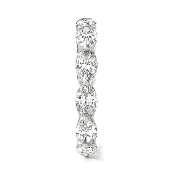 Oval Single Prong Eternity Band