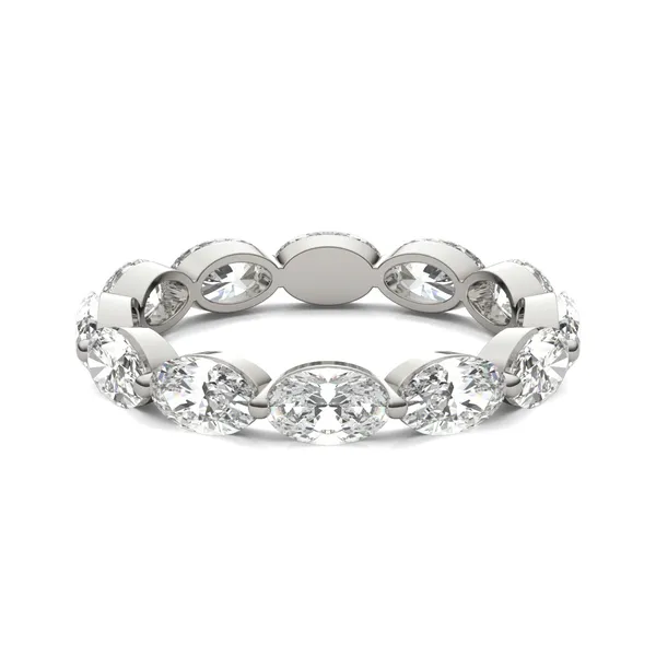 Oval Single Prong Eternity Band