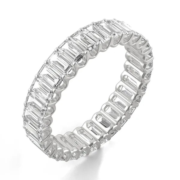 Emerald Trellis Eternity Band