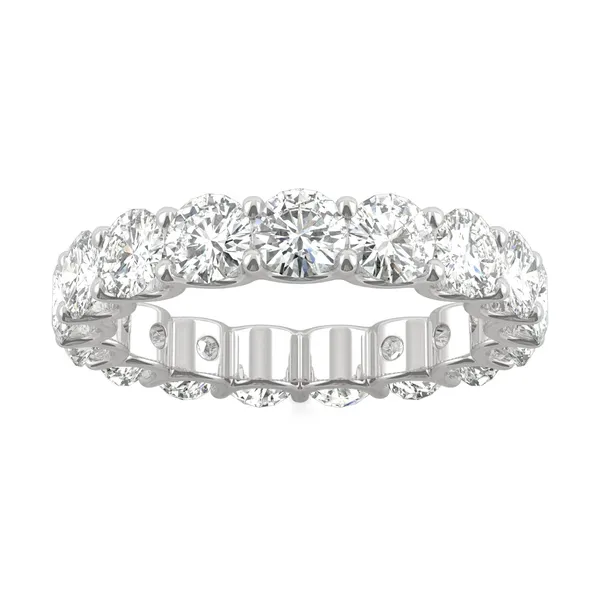 Round Brilliant Trellis Eternity Band