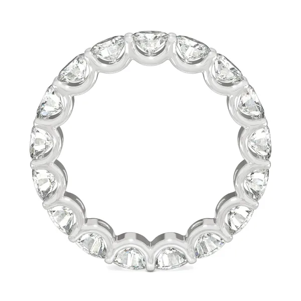 Round Brilliant Trellis Eternity Band