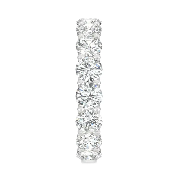 Round Brilliant Trellis Eternity Band