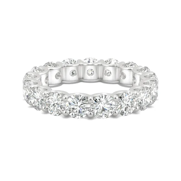 Round Brilliant Trellis Eternity Band
