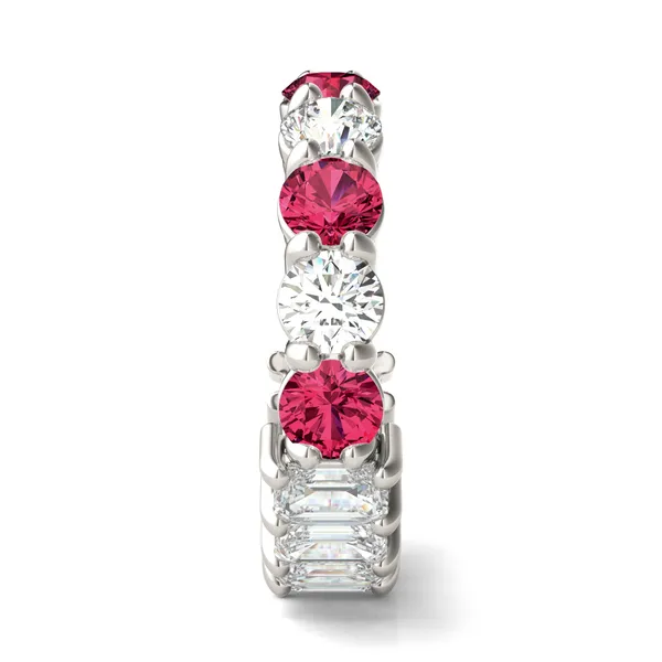 Alternating Ruby Paradox Eternity Band Wedding Ring