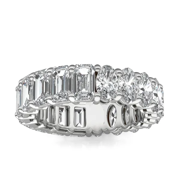 Oval And Emerald Paradox Eternity Band