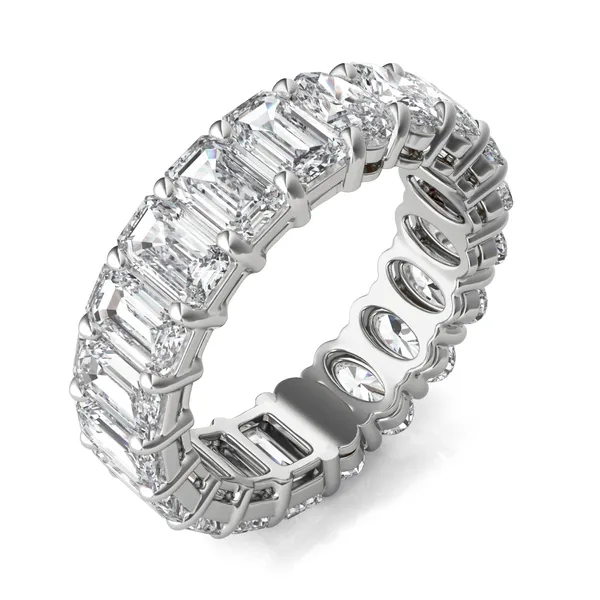 Oval And Emerald Paradox Eternity Band