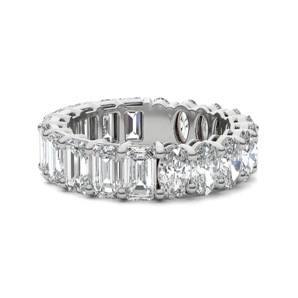 Oval And Emerald Paradox Eternity Band