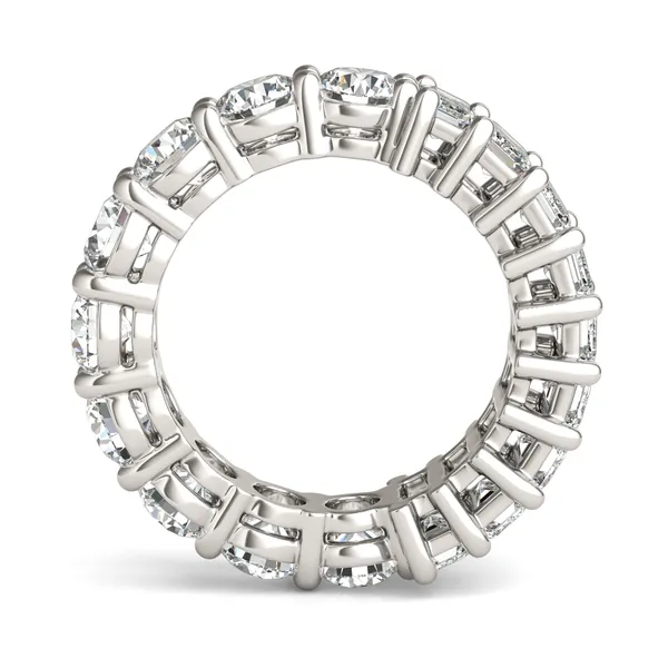 Round And Emerald Paradox Eternity Band