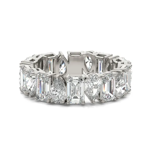 Pear and Emerald Waltz Eternity Band