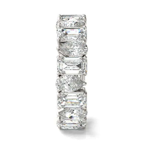 Pear and Emerald Waltz Eternity Band