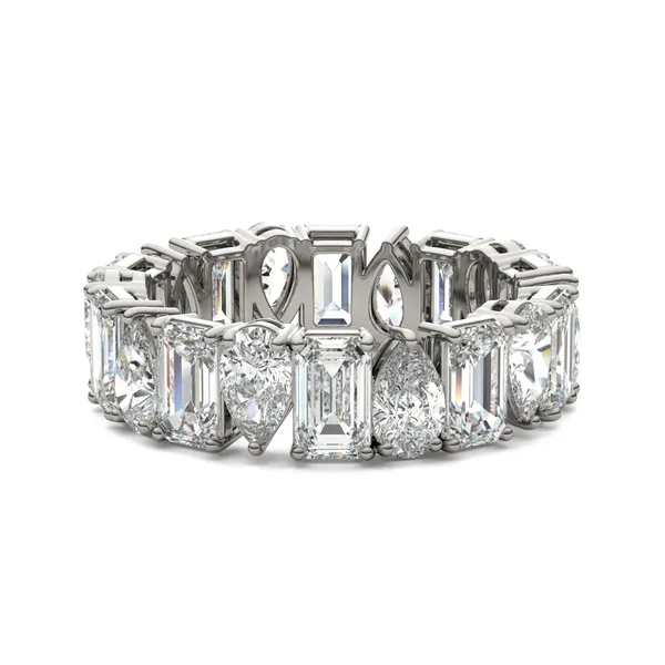 Pear and Emerald Waltz Eternity Band