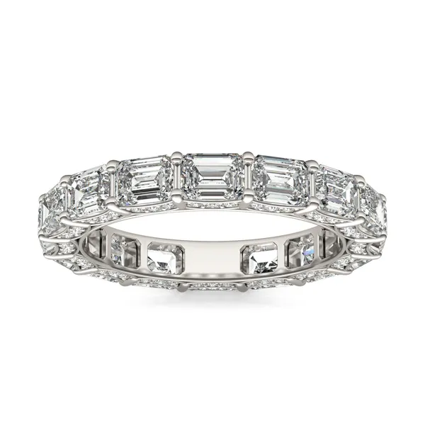 East-West Pavé Basket Eternity Band