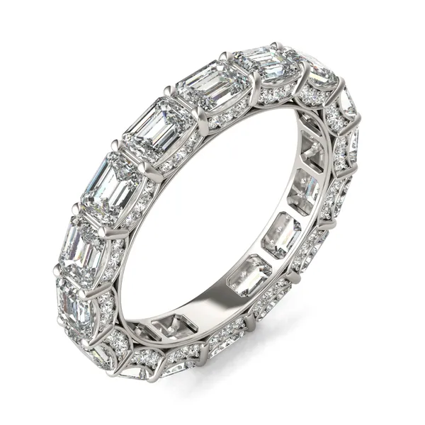 East-West Pavé Basket Eternity Band