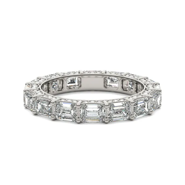 East-West Pavé Basket Eternity Band