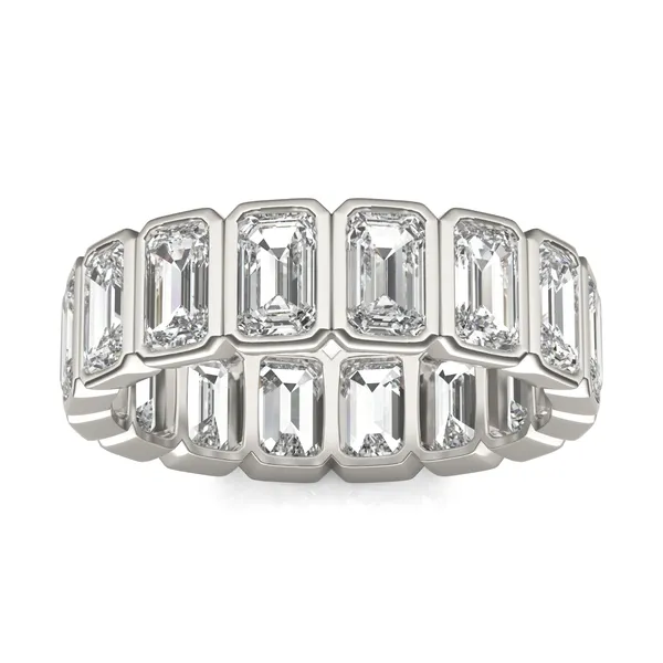 Emerald Bezel Eternity Band