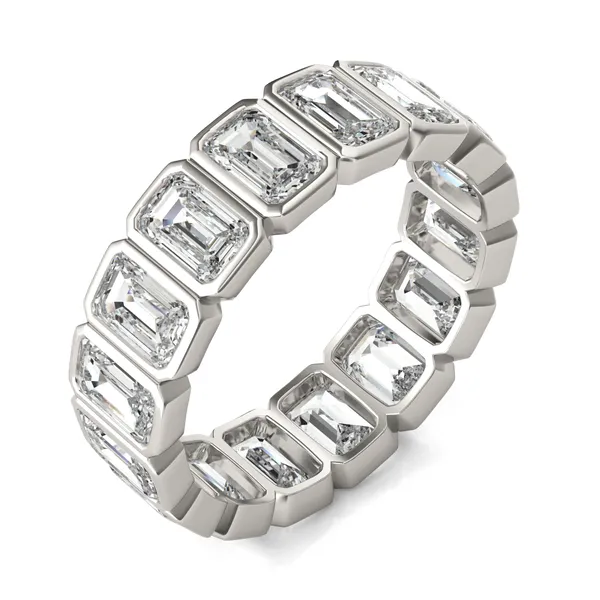 Emerald Bezel Eternity Band