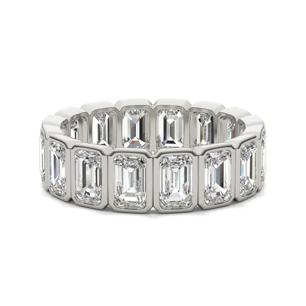 Emerald Bezel Eternity Band