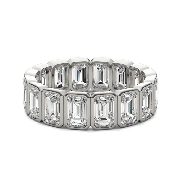 Emerald Bezel Eternity Band