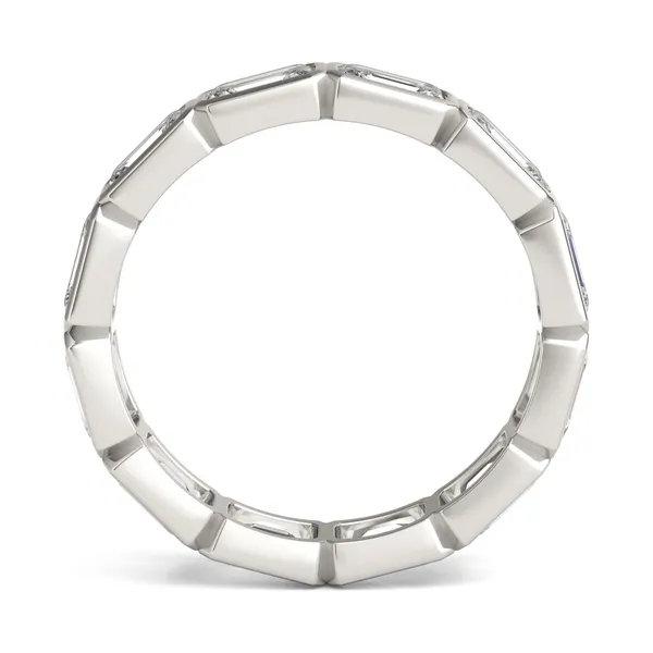 Emerald East-West Bezel Eternity Band