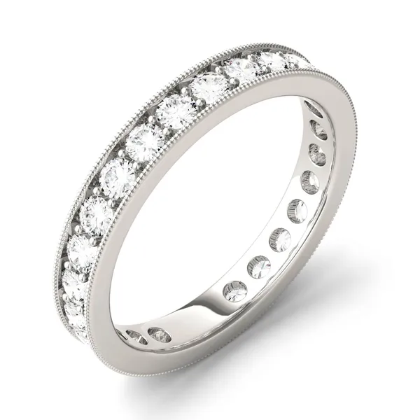 Milgrain channel set wedding band sales