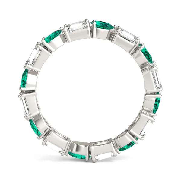 Piper Alternating Emerald Eternity Band