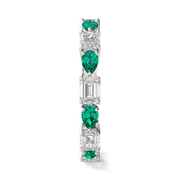 Piper Alternating Emerald Eternity Band