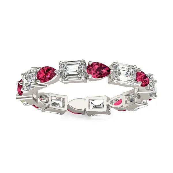Piper Alternating Ruby Eternity Band