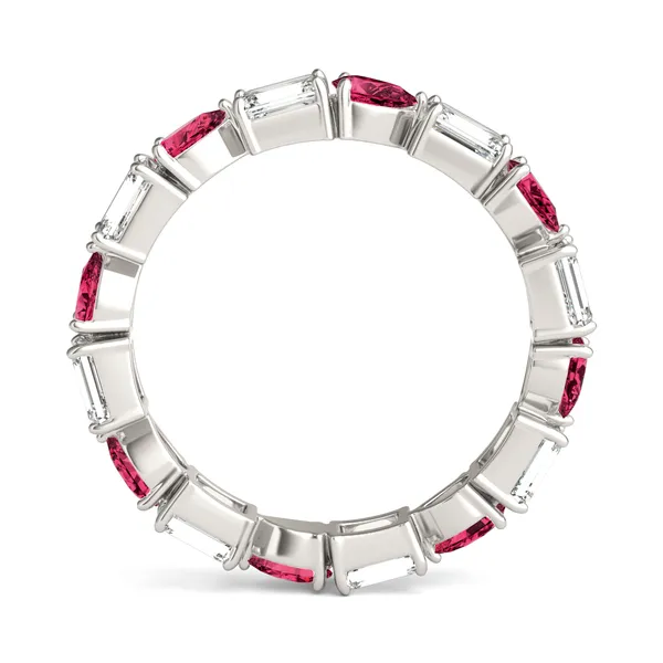 Piper Alternating Ruby Eternity Band