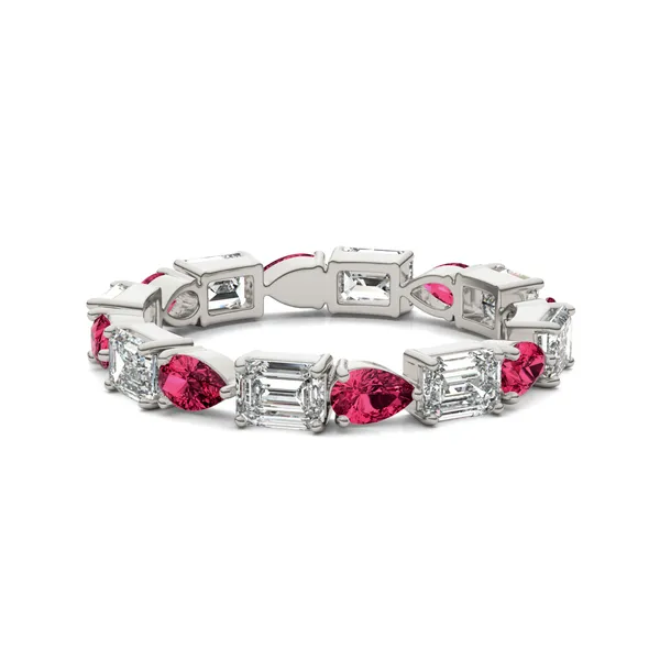 Piper Alternating Ruby Eternity Band