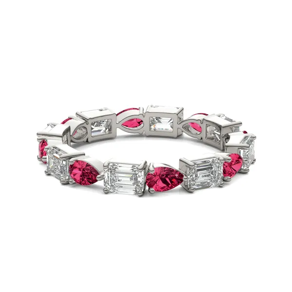 Piper Alternating Ruby Eternity Band