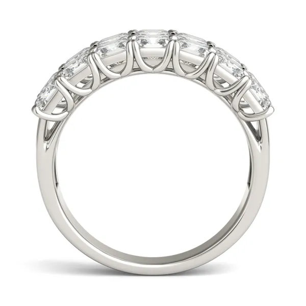 Asscher Double Row Trellis Anniversary Band