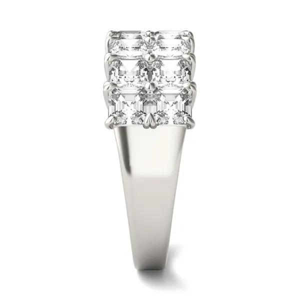 Asscher Double Row Trellis Anniversary Band