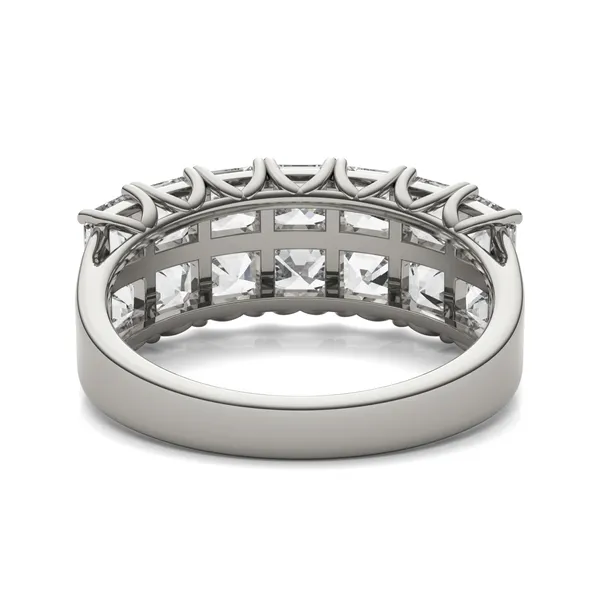 Asscher Double Row Trellis Anniversary Band