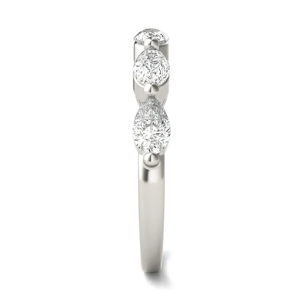 Pear Single Prong Anniversary Band