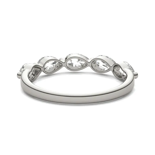 Pear Single Prong Anniversary Band