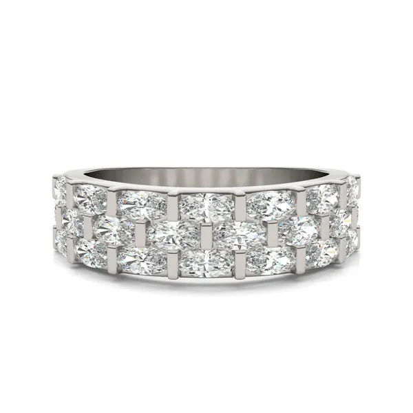 Three Row Bar Set Ring