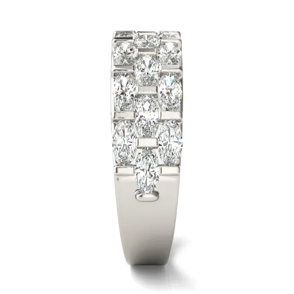 Three Row Bar Set Ring