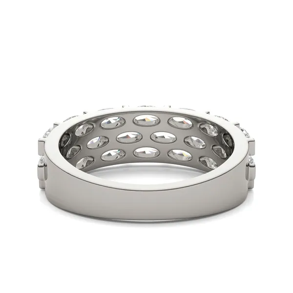 Three Row Bar Set Ring
