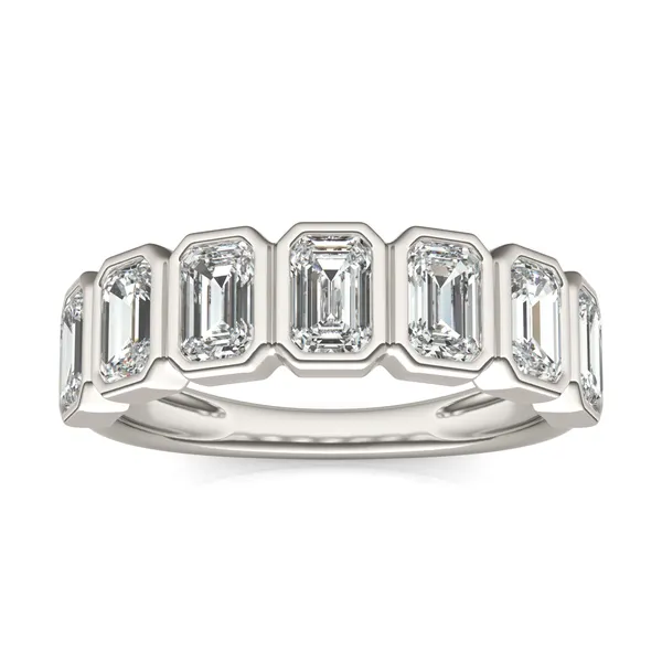 Emerald Bezel Anniversary Band