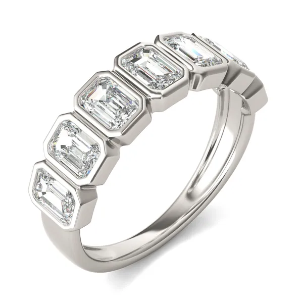 Emerald Bezel Anniversary Band